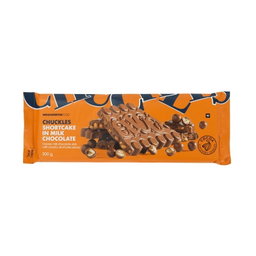 Woolies CHUCKLES Shortcake in Milk Chocolate Slab 300 g