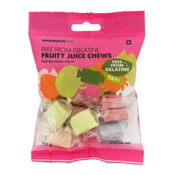 Woolies Gelatine Free Fruity Juice Chews 125 g