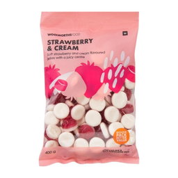 Woolies Strawberry and Cream Jellies 400 g