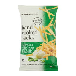 Woolies Hand Cooked Jalapeño and Sour Cream Potato Sticks 125 g