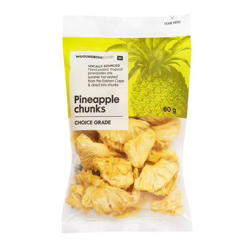 Woolies Dried Pineapple Chunks 80 g