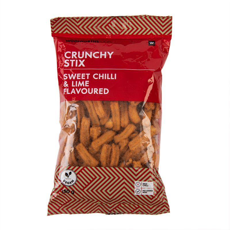 Woolies Sweet Chilli and Lime Crunchy Stix 150 g