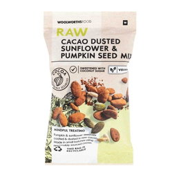 Woolies Raw Cacao Dusted Sunflower and Pumpkin Seed Mix 40 g