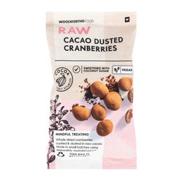 Woolies Raw Cacao Dusted Cranberries 40 g