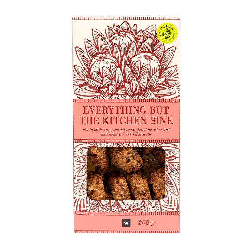 Woolies Everything But The Kitchen Sink Chunky Oats Cookies 200 g