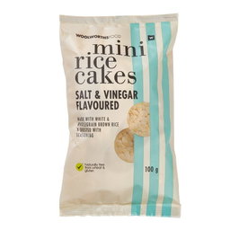 Woolies Salt and Vinegar Mini Rice Cakes 100 g