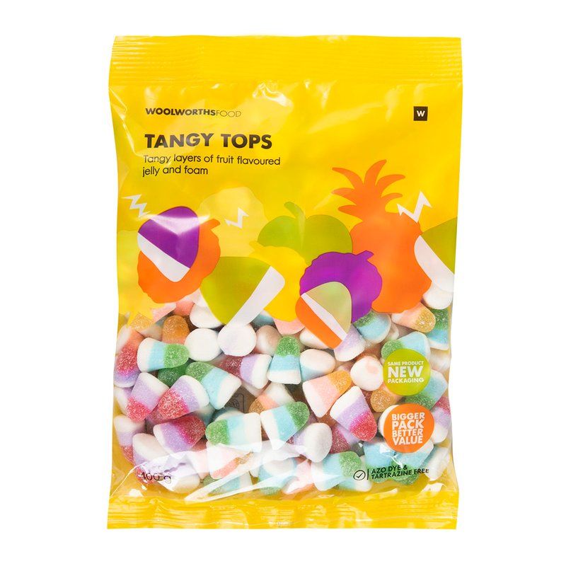 Woolies Tangy Tops Sweets Tub 400 g_0