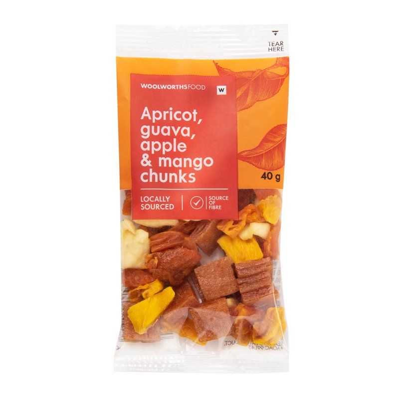 Woolies Apricot, Guava, Apple and Mango Chunks 40 g_0