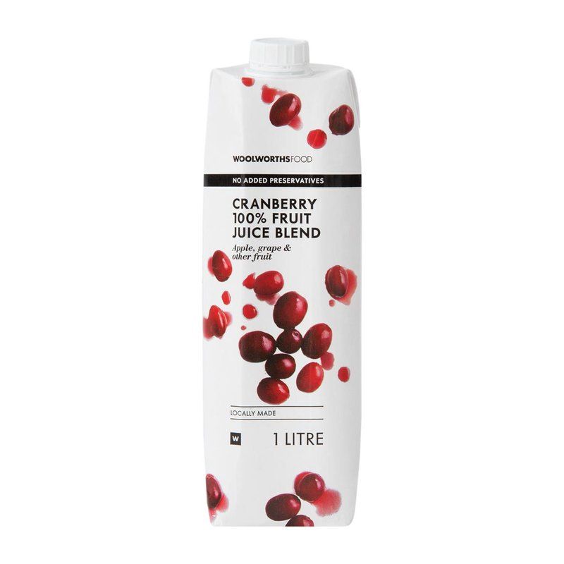 Woolies 100% Cranberry Fruit Juice Blend 1 L