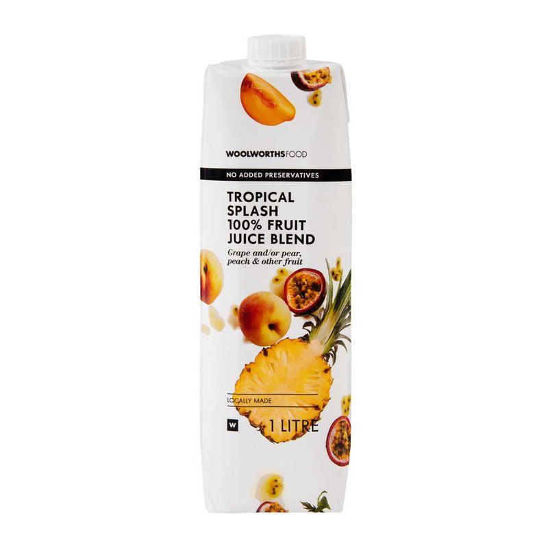 Woolies Tropical Splash 100% Fruit Juice Blend 1 L