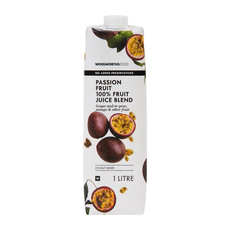 Woolies 100% Passion Fruit Juice Blend 1 L
