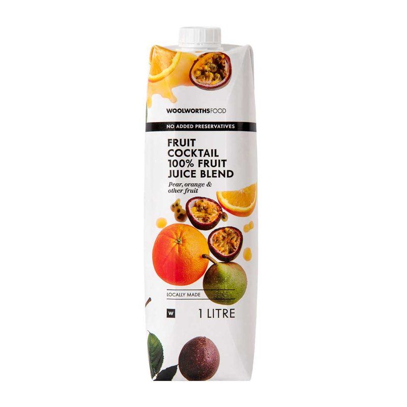 Woolies Fruit Cocktail 100% Fruit Juice Blend 1 L_0