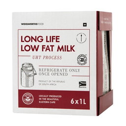 Woolies Long Life Low Fat Milk 6 x 1 L