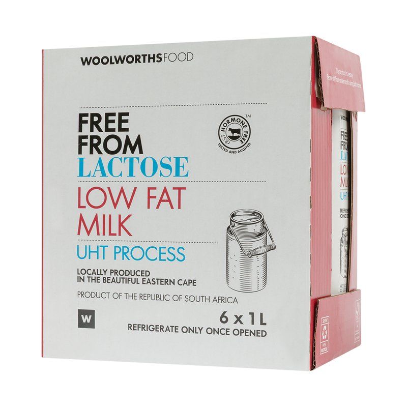 Woolies Low Fat Lactose Free Milk 6 x 1 L