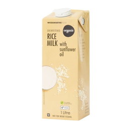 Woolies Organic Unsweetened Rice Milk 6 x 1 L