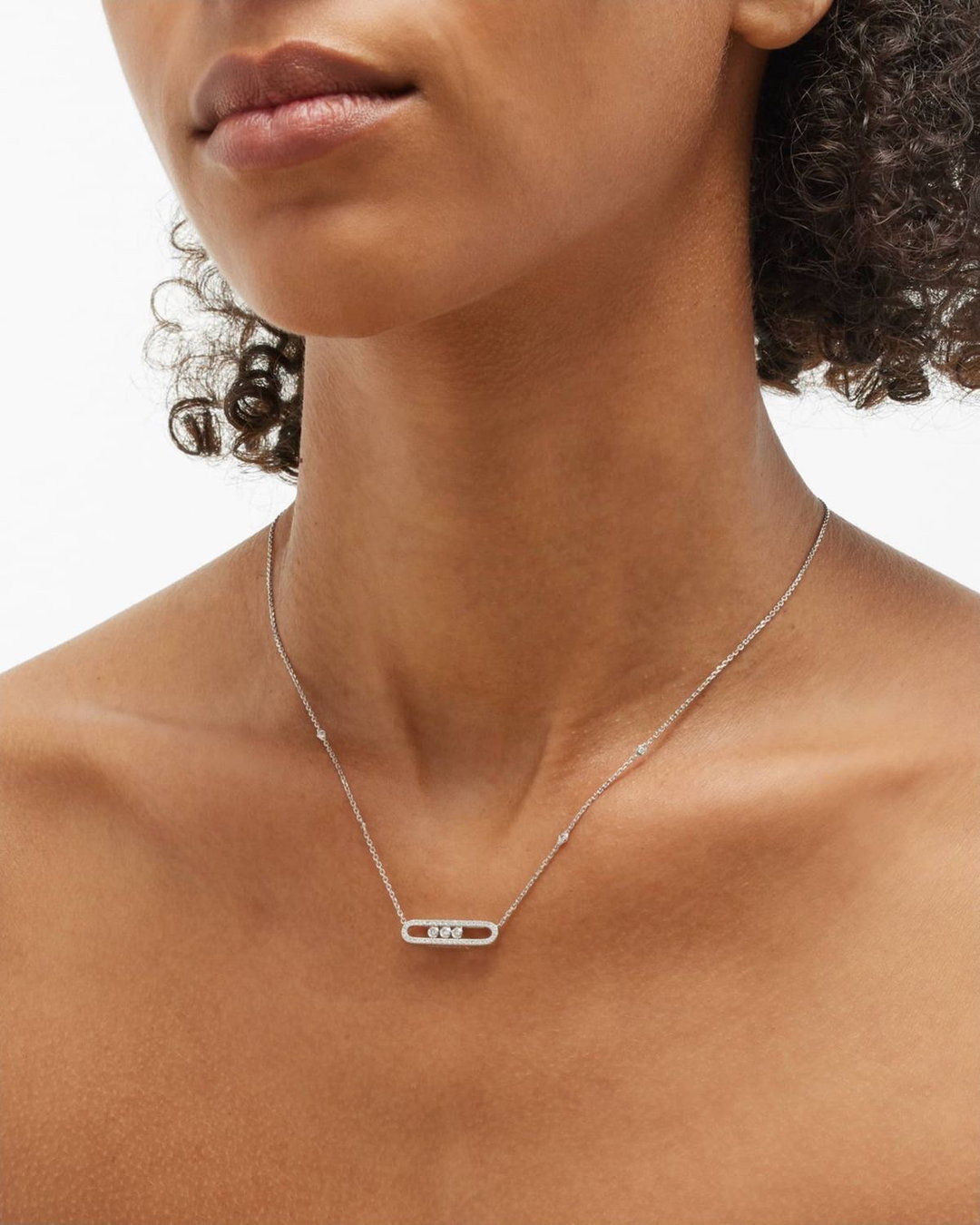 Glitz Crystal Horizontal Bar Necklace