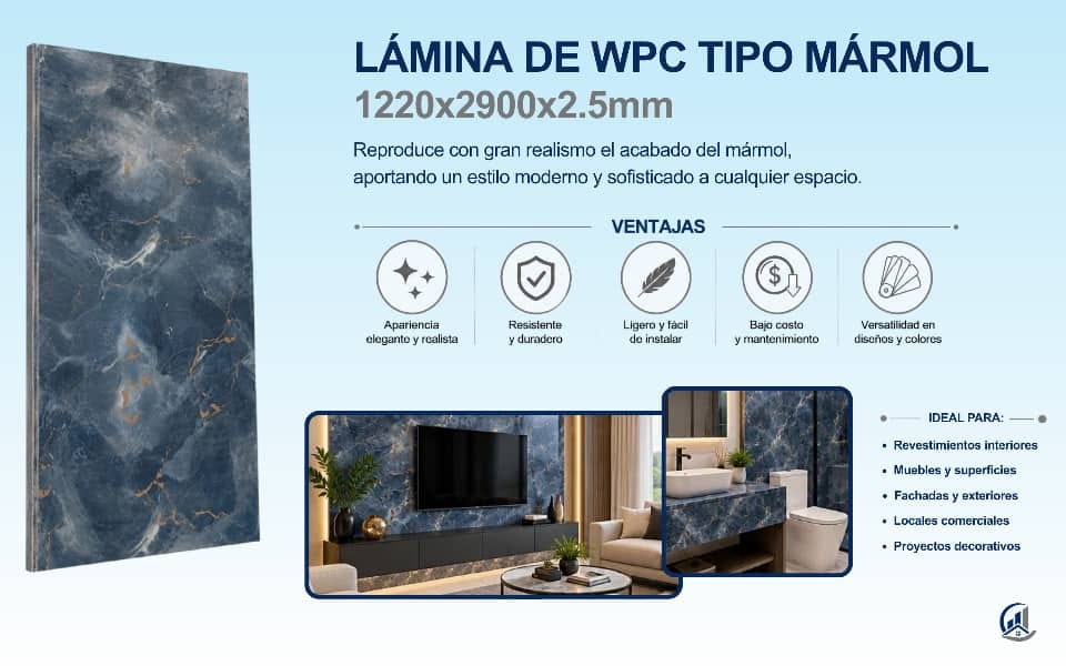 Lámina de WPC tipo marmol_0