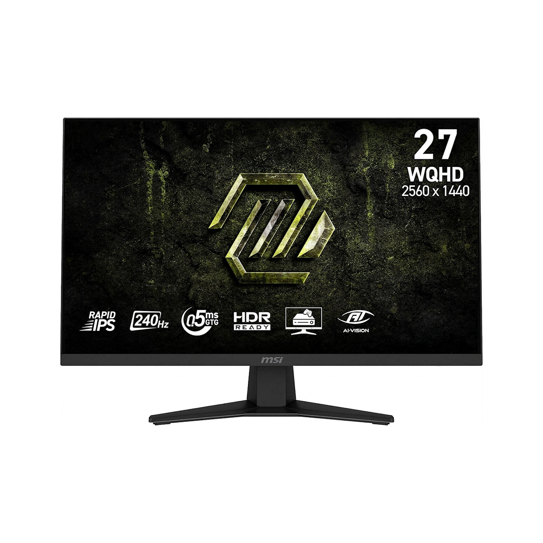 Monitor gamer MSI MAG 275QF de 27 polegadas, 2560 x 1440 (WQHD), 240Hz, AMD FreeSync Premium, HDMI, DisplayPort, VESA, inclinação, ajuste de altura, 0,05ms GTG, preto_0