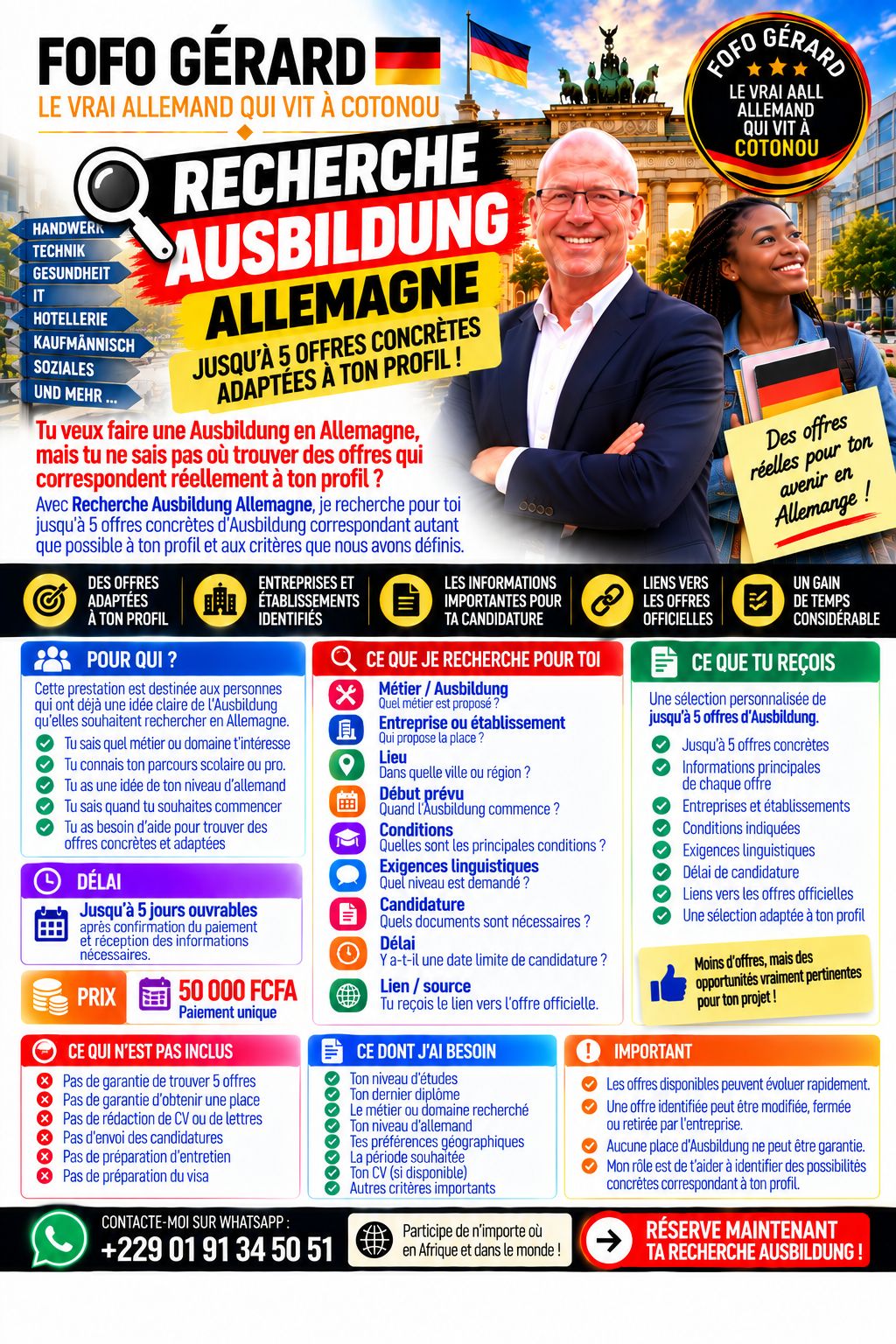 Recherche Ausbildung Allemagne