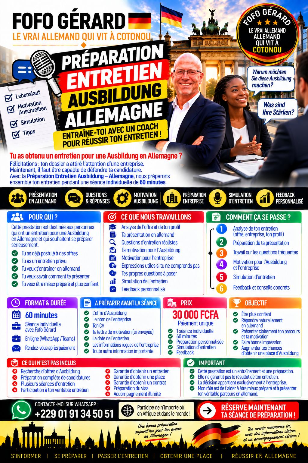 Préparation Entretien Ausbildung - Allemagne