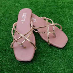 Gold strap Flat sandals