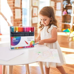36-Colour Double-Head Brush & Fineliner Marker Set