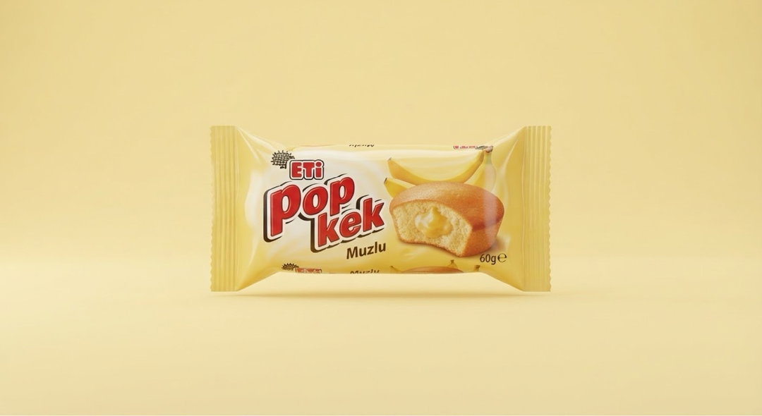 ETİ Popkek Muzlu 60g - كيك بصوص الكاكاو وحشوة الموز