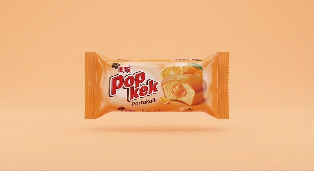 ETİ Popkek Portakallı 60g - كيك بصوص البرتقال مغطى بالكاكاو