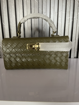 Quilted Top-Handle Bag - Olive Green