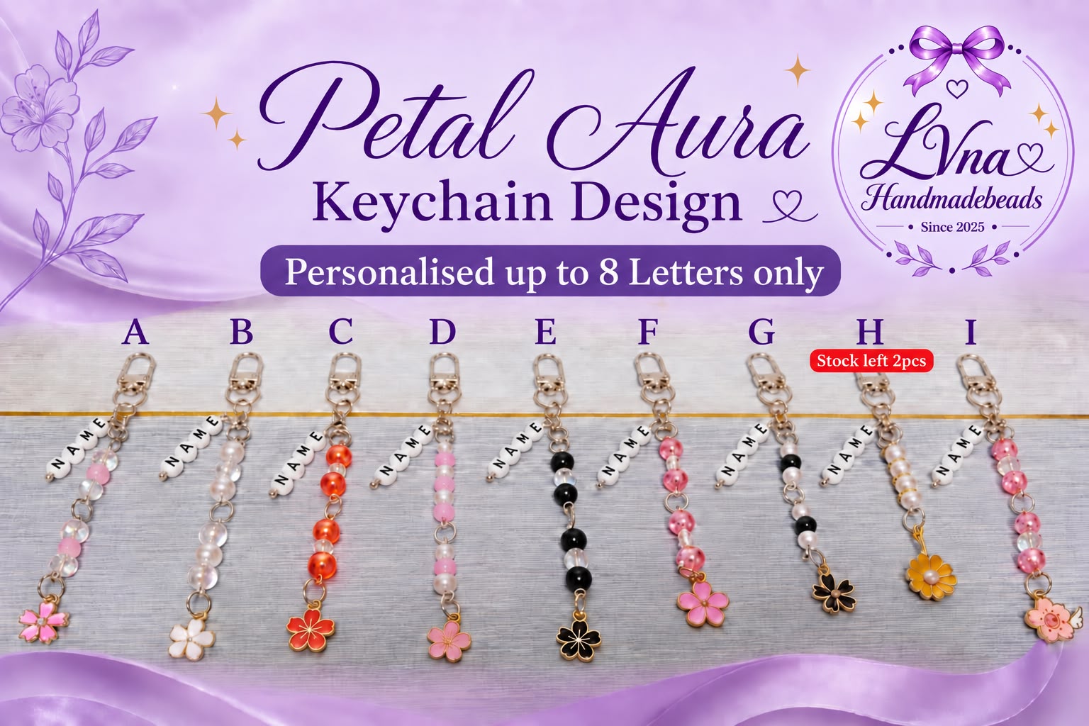 Petal Aura.   Personalised with Name Available. Up to 8 Letters Only!_0
