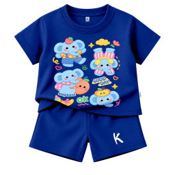 SETELAN PENDEK SERIES KAWAI STICKER GOOD ELEPHANT