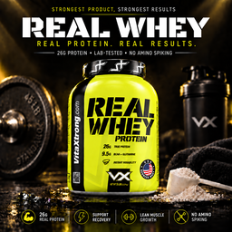 VITAXTRONG™ Real Whey Protein (5lbs/2.3kg) — Designed for Performance & Recovery | Lab-Tested • No Amino Spiking | Lean Muscle Growth
