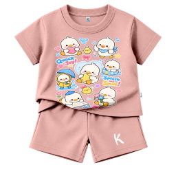 SETELAN PENDEK SERIES KAWAI STICKER QUACK JOY