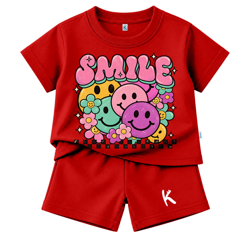 SETELAN PENDEK SERIES SWEET POP SMILE ROUND