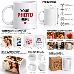 Customized white mug 