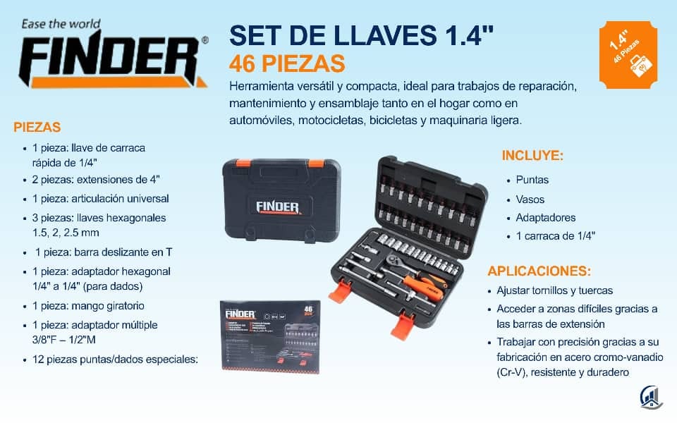 Set de llaves 1.4 46 piezas _0