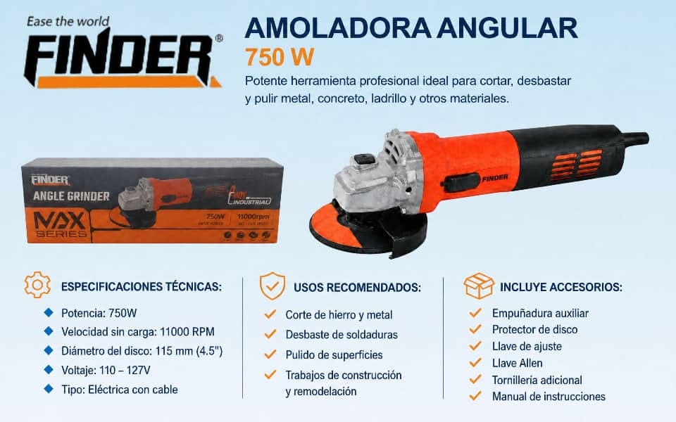Amoladora angular Finder 