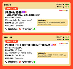 SIMPLY Thailand | Up to 30 Days | Total:15GB/50GB/Unlimited5G Data | Local Thailand SIM Card
