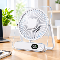 5 Speed Portable USB Rechargeable Desktop Fan