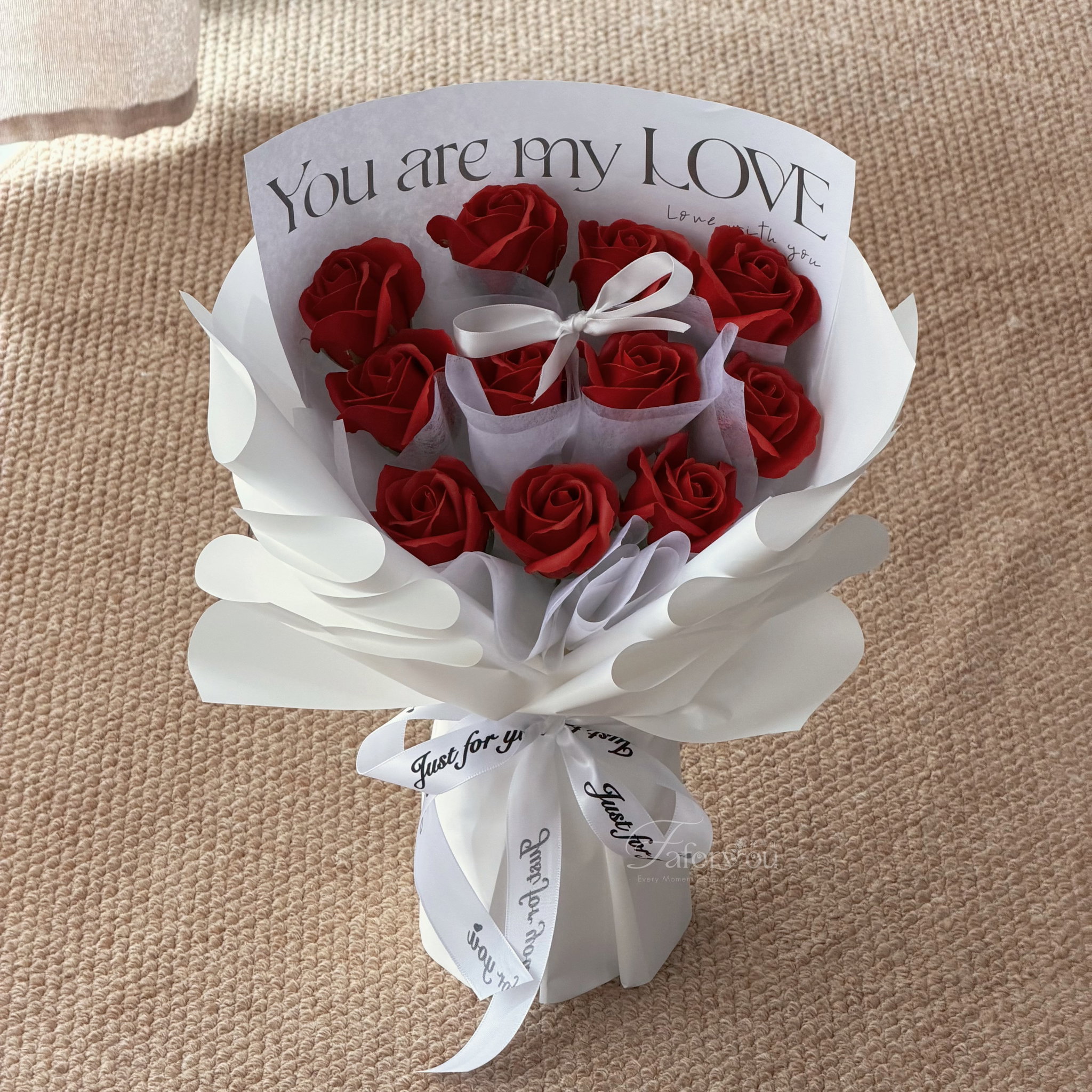 11 Stalk Soap Rose Bouquet _3