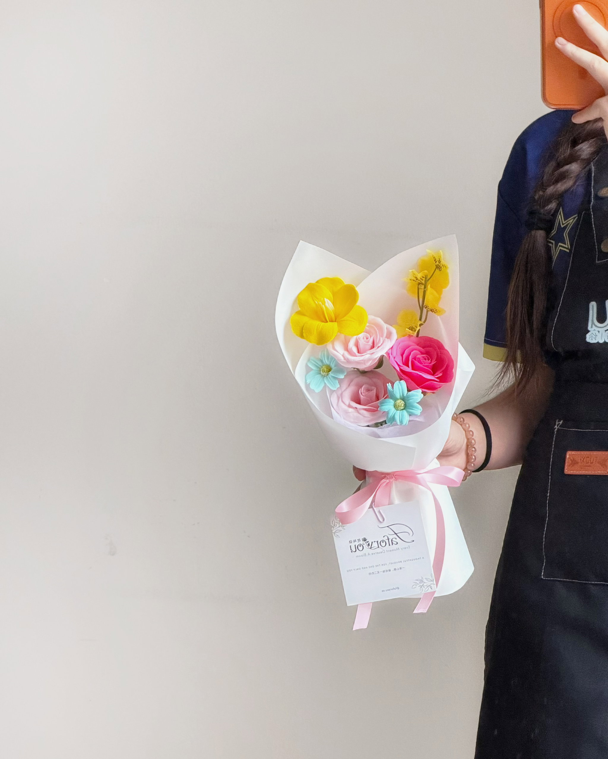 Dopamine Mixed Color Soap Flower Bouquet _1