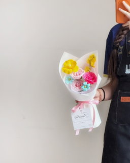 Dopamine Mixed Color Soap Flower Bouquet 