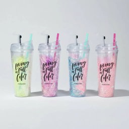 Glitter Tumbler with Straw