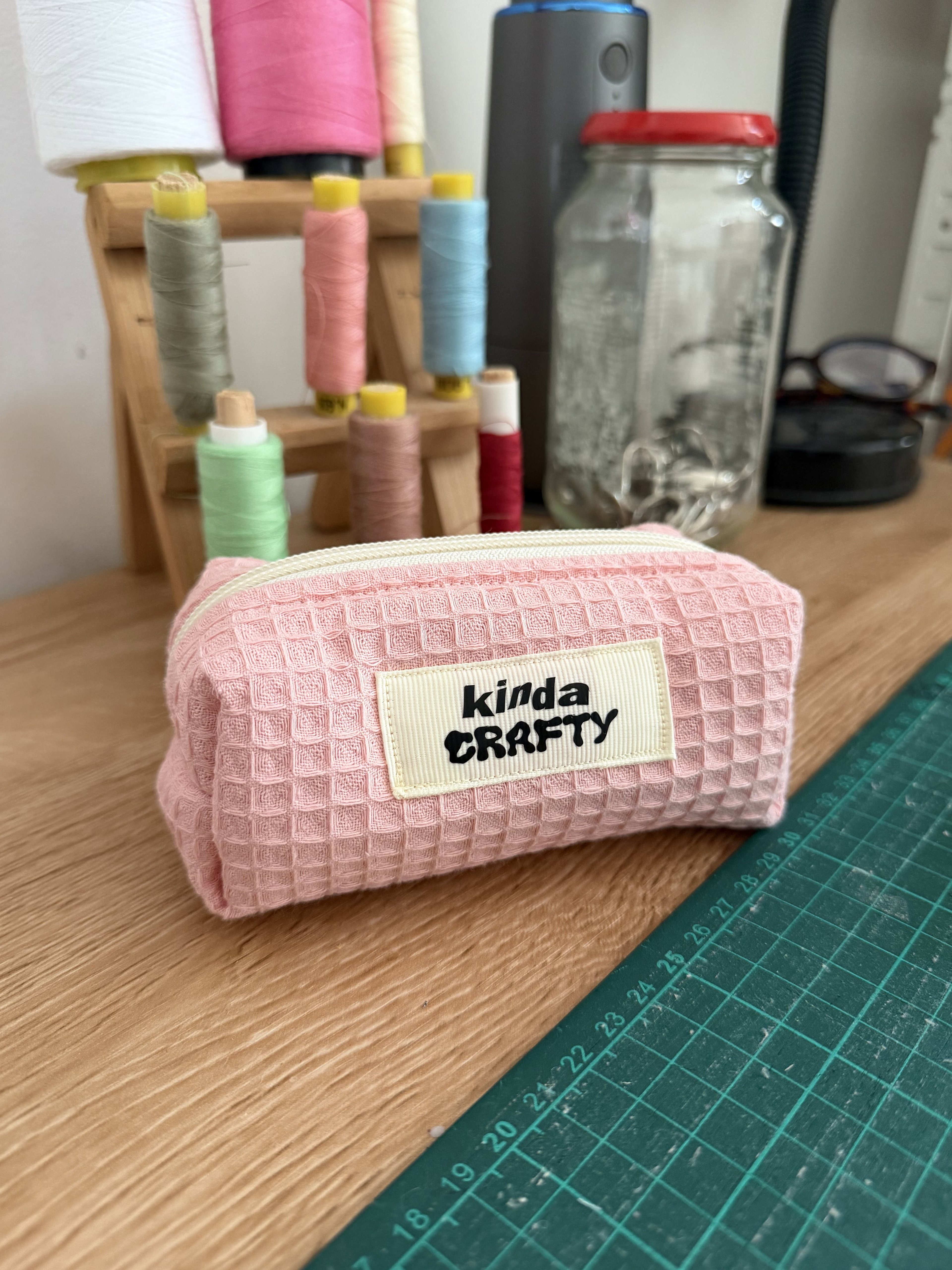 (Premium Fabric) Kinda Boxy Bag, Mini - Strawberry Smoothie