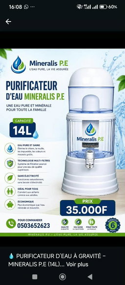 Purificateur d’eau 