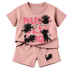 SETELAN PENDEK SERIES SWEET POP CATS PARTY