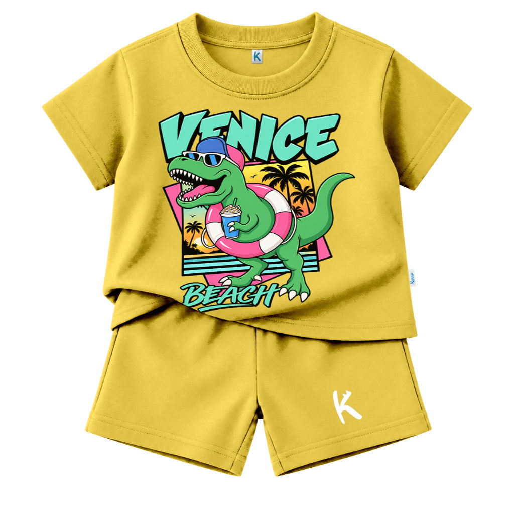 SETELAN PENDEK SERIES JURASSIC WAVE VENICE DINO