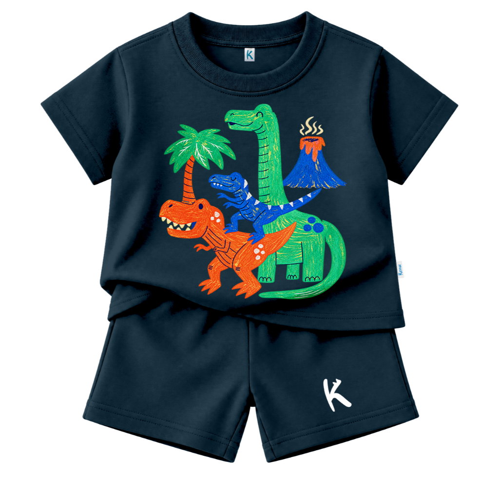 SETELAN PENDEK SERIES JURASSIC WAVE THREE DINO MAGMA