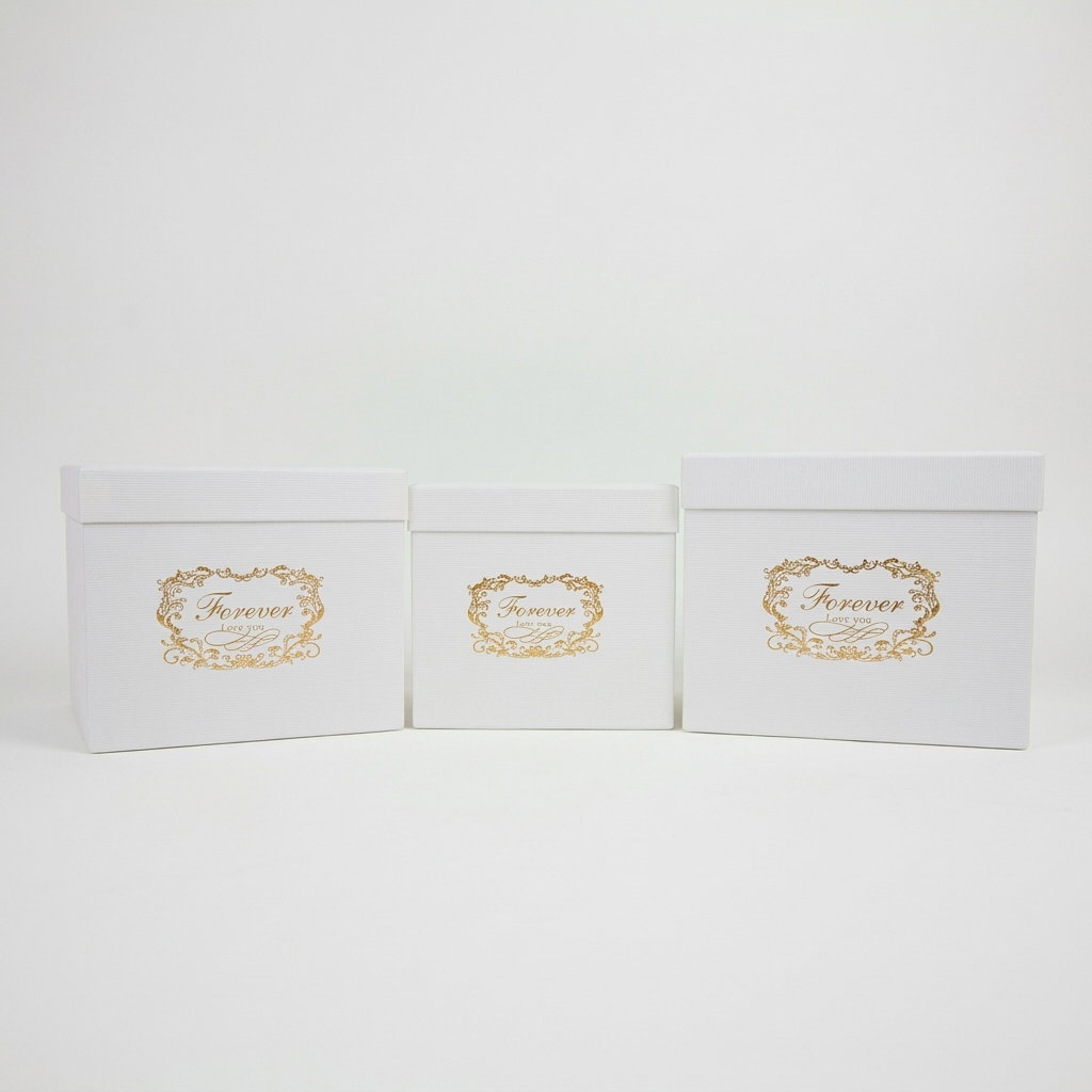 Set 3 Cutii Patrate cu Logo pentru Flori H16-H18_0