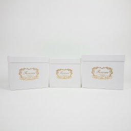 Set 3 Cutii Patrate cu Logo pentru Flori H16-H18